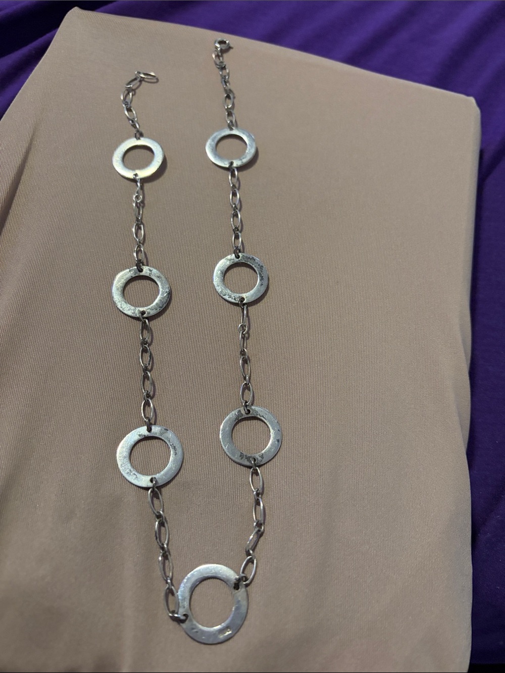 Sterling Silver Open Circle Link Necklace - Women Jewelry